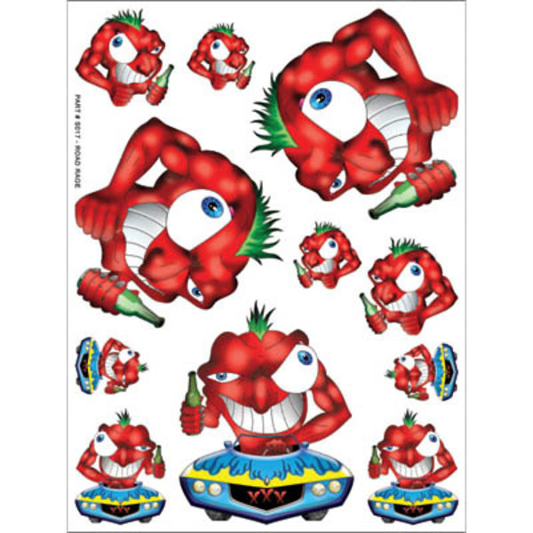 S017 STICKER SHEET ROAD RAGE