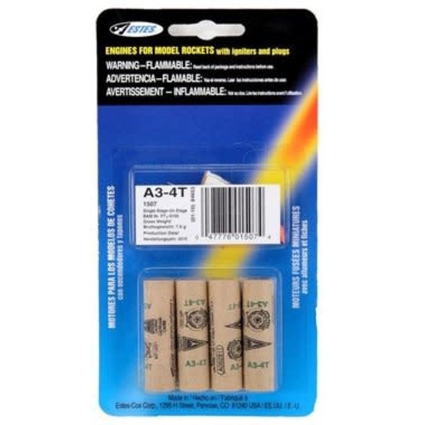 Estes A3-4T Model Rocket Engines (4pk)