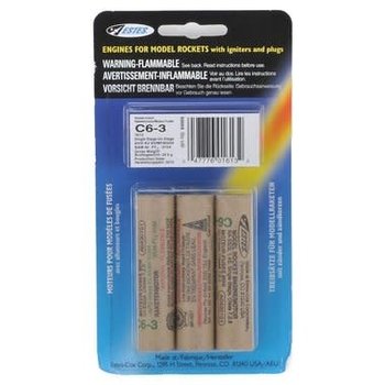 Estes C6-3 Model Rocket Engines (3pk)
