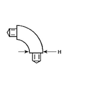 E-8 90 Elbow : Butyrate Tubing TB-8 (5)