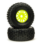 arrma 1/7 dBoots Fortress Front/Rear 2.4/3.3 Pre-Mounted Tires, 17mm Hex, Green (2)