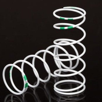 Traxxas Spring, shock, white (GTR long) (0.653 rate green) (1 pair)