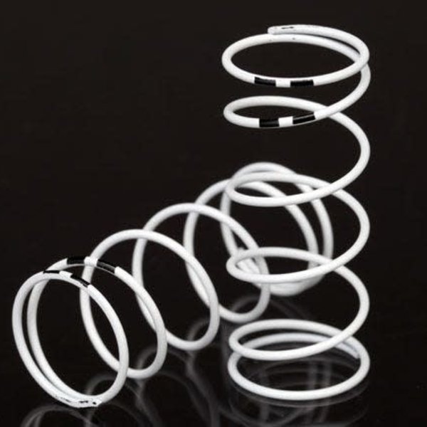 Traxxas Spring, shock, white (GTR long) (0.767 rate black) (1 pair)