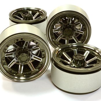 Integy 1.9 Size Billet Machined Alloy 8 Spoke Wheel(4) High Mass Type for Scale Crawler C26613GUN