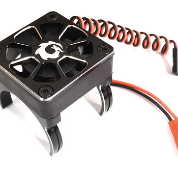 Integy Alloy Motor Mount + 40x40mm Cooling Fan for 1/10 Scale (Motor: 36mm O.D.) C30157BLACK