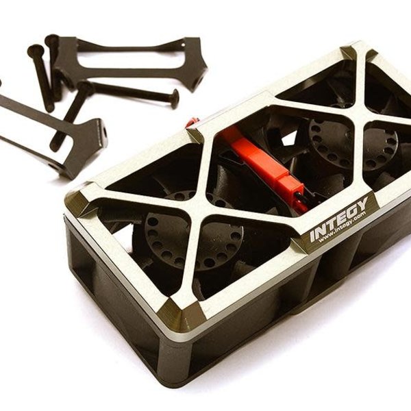 Integy Ultra High Speed Twin Cooling Fan Kit 17k rpm for Traxxas X-Maxx C28697GREY