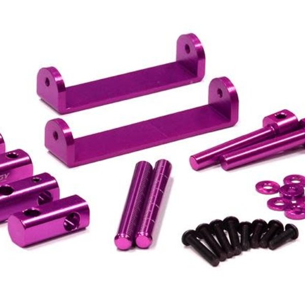 Integy Adjustable Stealth Body Mount Set for 1/10 Drift & Touring Car C24214PURPLE