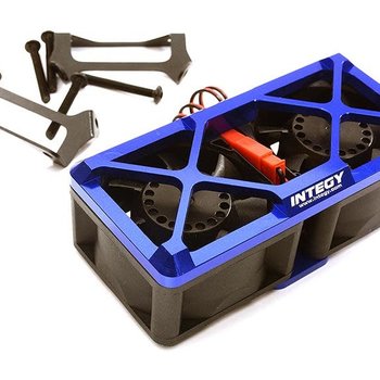 Integy Ultra High Speed Twin Cooling Fan Kit 17k rpm for Traxxas X-Maxx C28697BLUE