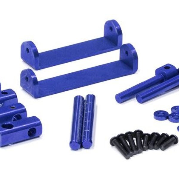 Integy Adjustable Stealth Body Mount Set for 1/10 Drift & Touring Car C24214BLUE