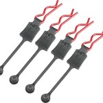 HOT RACING Body Clip Retainers 1/8 Scale (4) Red
