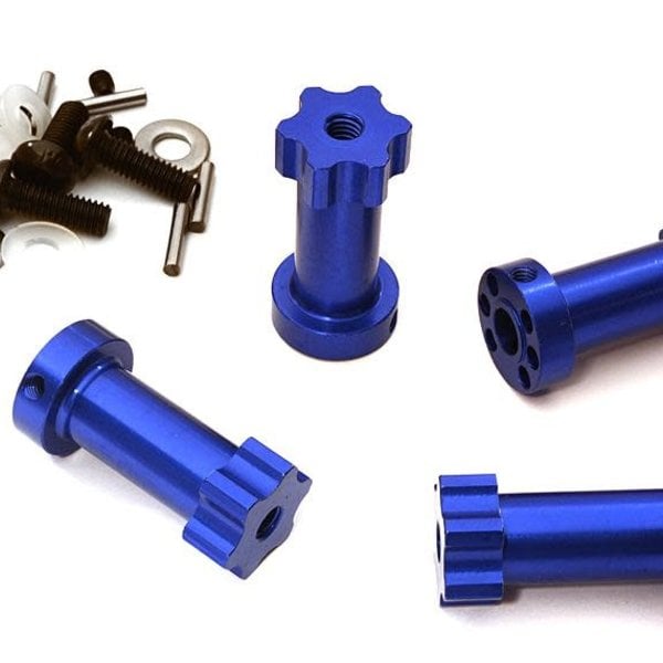 Integy 12mm Hex Extended Wheel (4) Hub 28mm Thick for Most Traxxas 1/10 C28019BLUE