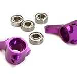 Integy Alloy Machined Front Knuckles for Traxxas Bandit, Rustler2WD, Stampede2WD, Slash2WD OBM-3636PURPLE