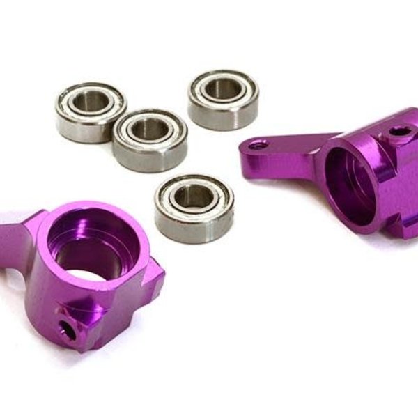 Integy Alloy Machined Front Knuckles for Traxxas Bandit, Rustler2WD, Stampede2WD, Slash2WD OBM-3636PURPLE