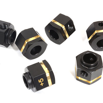 Integy 12mm Hex Wheel (6) Hub Brass +5mm Offset for Traxxas TRX-6 Scale & Trail Crawler C29448