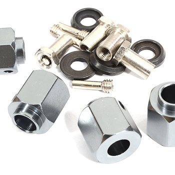 Integy 12mm Hex Wheel (4) Hub Alloy 14mm Thick for Traxxas TRX-4 Scale & Trail Crawler C30013GUN