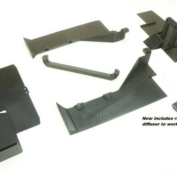 AJC Aero Downforce Kit Ground Effects Undertray Diffuser Team Associated DR10 NPRC  ("CAR NOT INC.)