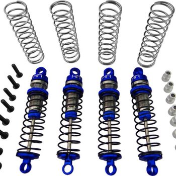 HOT RACING Threaded Aluminum Shocks (Blue):Latrax Rally,Teton