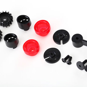Traxxas Tail lights (2)/ tail light mounts (4) / exhaust tips (2)/ exhaust tip mount (1)/ 3x10 flat-head screws (2)/ 3x8 BCS (2)