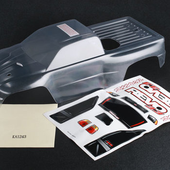 Traxxas Body, Revo® 3.3 (clear, requires painting)/ window, lights, grille decal sheet