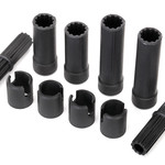 Traxxas Half shafts, center (internal splined, front (2) & internal splined, rear (2)/ external splined (2)/ pin retainer (4)) (plastic parts only)
