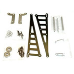 strc CNC Machined Aluminum Wheelie Bar Kit, for DR10, Gun Metal