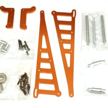 strc CNC Machined Aluminum Wheelie Bar Kit, for DR10, Orange