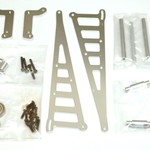 strc CNC Machined Aluminum Wheelie Bar Kit, for DR10, Silver