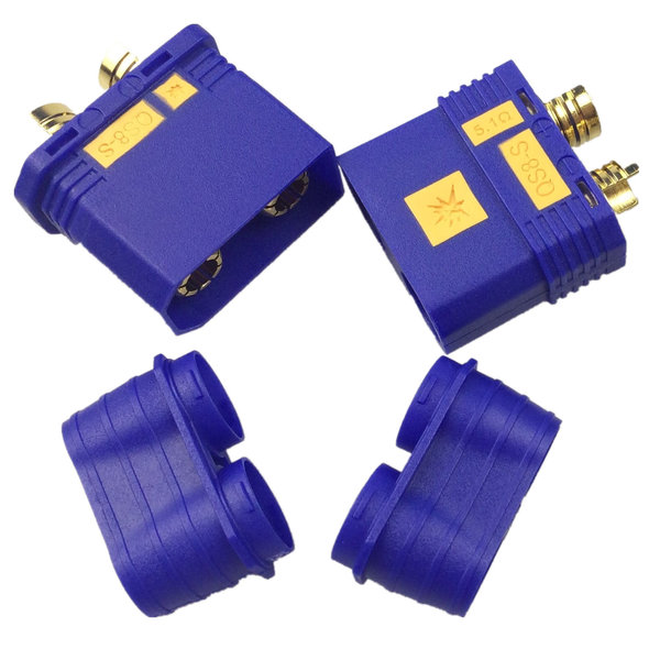 QS QS8 Antispark male and female plug set Blue
