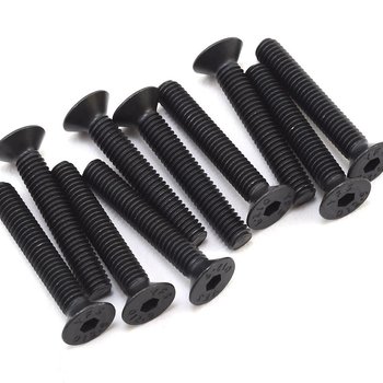LOSI Flat Head Screws, Stl, BO, M4 x 25mm (10)