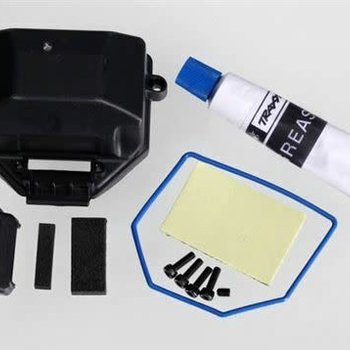 Traxxas Receiver box cover (for use only with #8224 receiver box & #2260 BEC)/ foam pads/ seals/ silicone grease