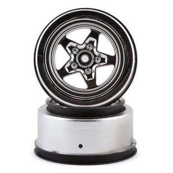 LOSI Rear Wheel, Satin Chrome (2): 22S Drag