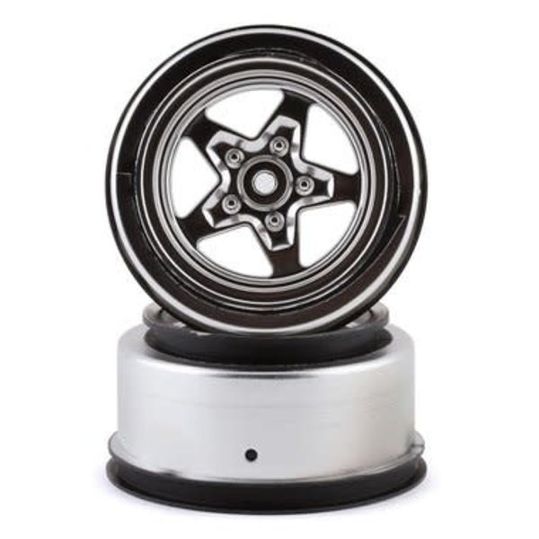 LOSI Rear Wheel, Satin Chrome (2): 22S Drag