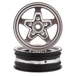 LOSI Front Wheel, Chrome (2): 22S Drag