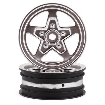 LOSI Front Wheel, Chrome (2): 22S Drag