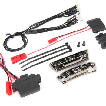 Traxxas LED light kit, 1/16 E-Revo® (includes power supply, front & rear bumpers, light harness (4 clear, 4 red), wire ties)