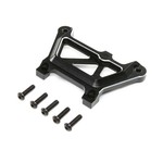 LOSI Front Top Plate, Aluminum, Black: DBXL-E 2.0