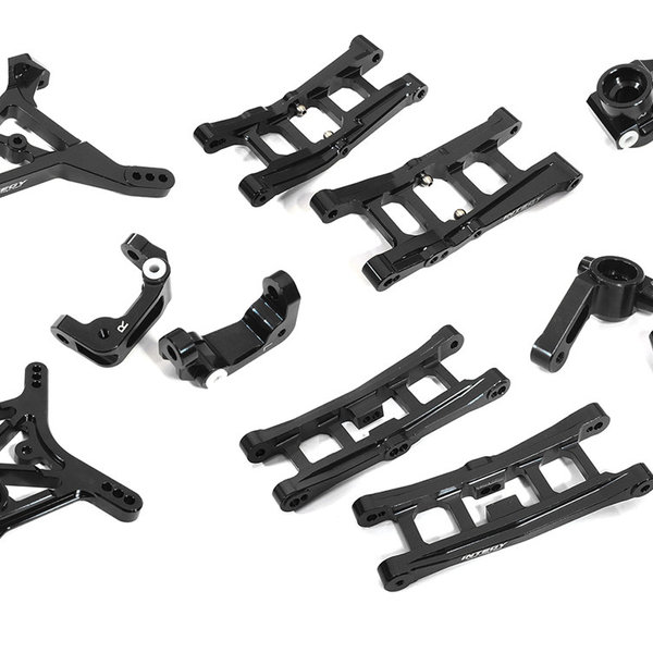 Integy Billet Machined Alloy Suspension Kit for Team Associated DR10 Drag Race Car RTR C29607BLACK