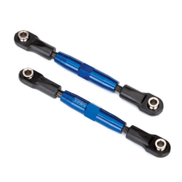 Traxxas Camber links, rear (TUBES blue-anodized, 7075-T6 aluminum, stronger than titanium) (73mm) (2)/ rod ends (4)/ aluminum wrench (1) (#2579 3x15 BCS (4) required for installation)