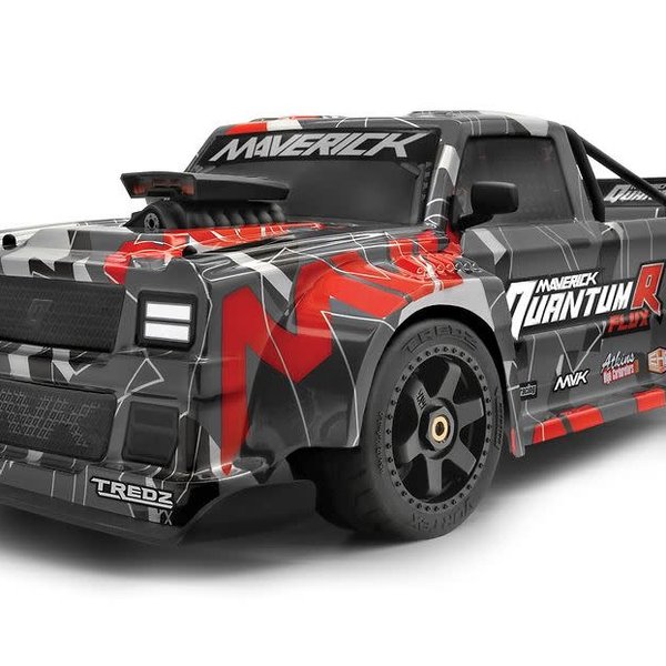 MAVERICK QuantumR Flux 4S 1/8 4WD Race Truck - Grey / Red (Online price includes ground shipping to the lower 48 states)