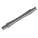 Traxxas Axle, wheelie bar, 6061-T6 aluminum (gray-anodized) (1)/ 3x12 BCS (with threadlock) (2)