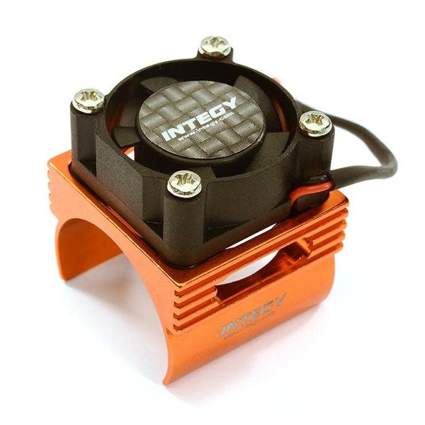 Integy Brushless Motor Heatsink+Cooling Fan 17, 000rpm for 1/16 E-Revo VXL & Slash VXL C28369ORANGE