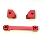 ST Racing Concepts Aluminum Front Hinge-Pin Blocks, Red, for Traxxas 4Tec 2.0, 3pcs Set
