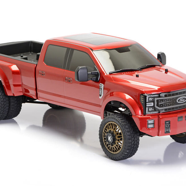 (Online price includes ground shipping to the lower 48 states)Ford F450 1/10 4WD Solid Axle RTR Truck - Red Candy Apple