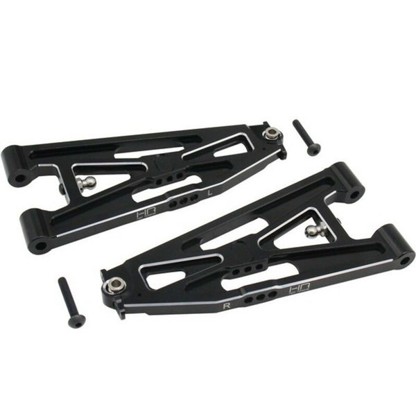 HOT RACING Black Aluminum Lower Front Arms LSBR