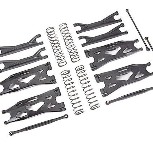 Traxxas tra7895 - Suspension kit, X-Maxx® WideMaxx®, black (includes front & rear suspension arms, front toe links, driveshafts, shock springs) -