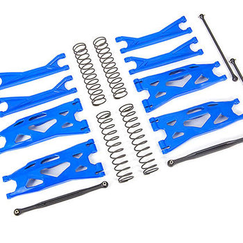 Traxxas tra7895x blue- Suspension kit, X-Maxx® WideMaxx®, black (includes front & rear suspension arms, front toe links, driveshafts, shock springs) -