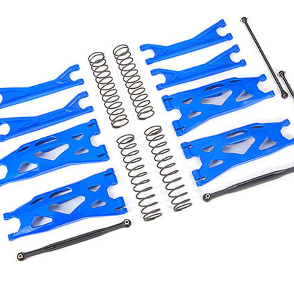 Traxxas tra7895x blue- Suspension kit, X-Maxx® WideMaxx®, black (includes front & rear suspension arms, front toe links, driveshafts, shock springs) -