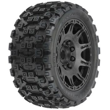 PROLINE 1/6 Badlands MX57 Fr/Rr 5.7" Mntd 24mm Blk (2)