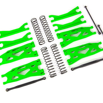 Traxxas 7895G - Suspension kit, X-Maxx® WideMaxx®, green (includes front & rear suspension arms, front toe links, driveshafts, shock springs)