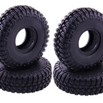 Integy Realistic Rubber Tires (4) for Axial 1/24 SCX24 Rock Crawler (O.D.=54mm) C30941